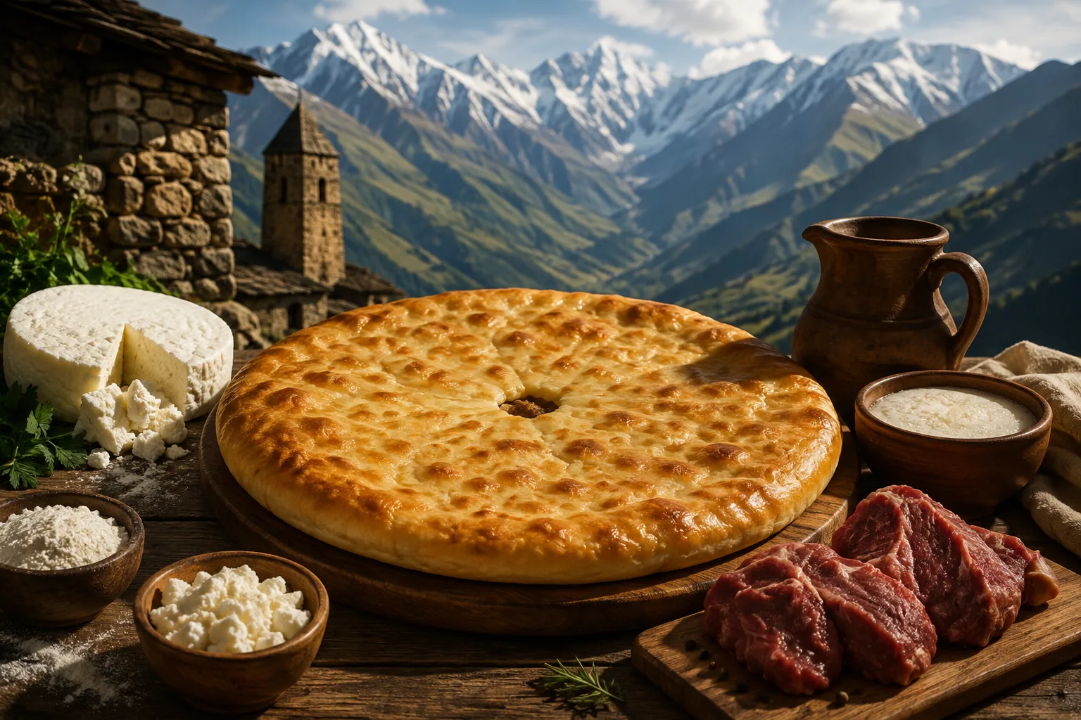 Осетинские пироги как часть национальной кухни Осетии